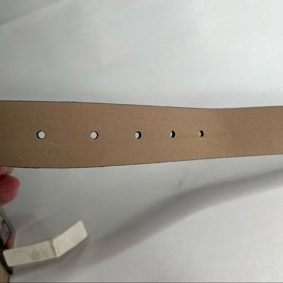 Nine West Faux Leather belt with silver buckle brand new! Brown - Picture 2 of 8